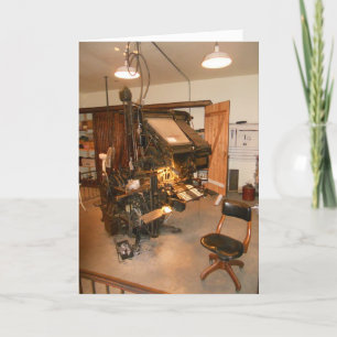 "Dakota Village Printing Press" Birthday Card