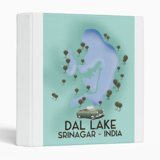 Dal Lake,Srinagar,India travel poster Map 3 Ring Binder