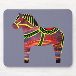 Dala folk horse png- change horse color/image mouse pad