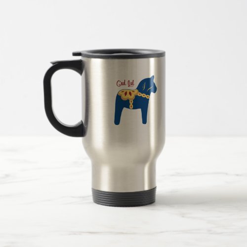 Dala God Jul Travel Mug