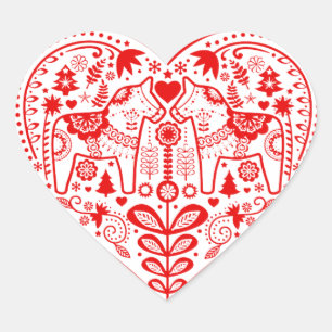 Dala Heart Heart Sticker