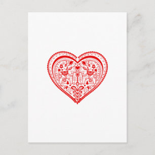 Dala Heart Postcard