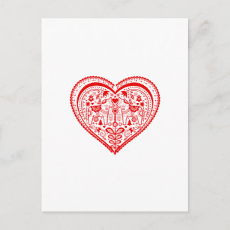 Dala Heart Postcard