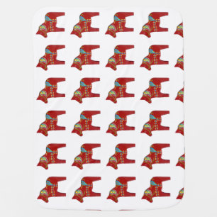 Dala Horse Baby Blanket