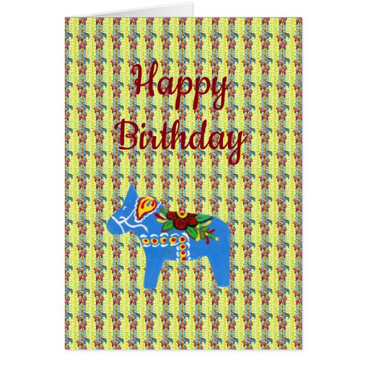 Dala Horse Birthday (Front)