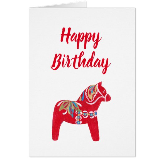 Dala Horse Birthday (Front)