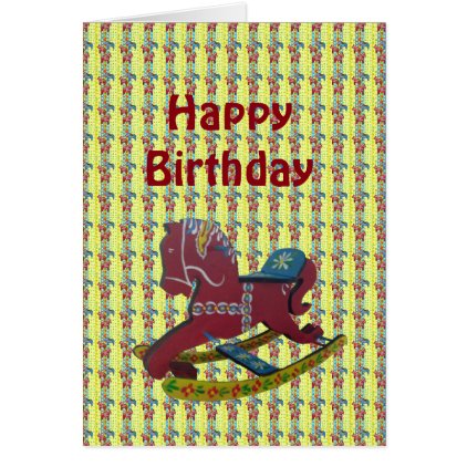 Dala Horse Birthday Card