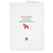 Dala Horse Birthday Card (Back)
