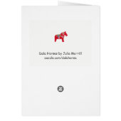 Dala Horse Birthday Cards (Back)