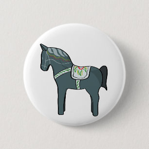 Dala horse button