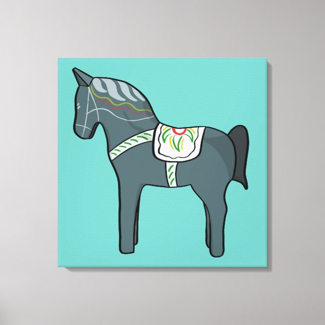 Dala horse canvas print (Front)