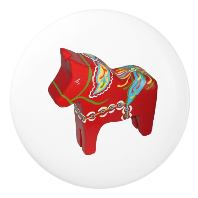 Dala Horse Ceramic Knob (Front)