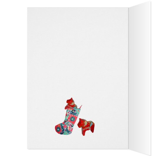 Dala Horse Christmas Card (Inside (Left))