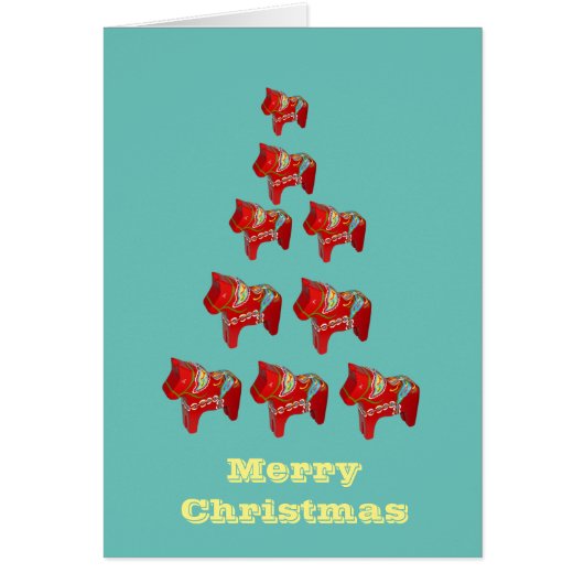 Dala Horse Christmas Card (Front)