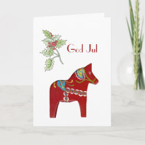 Dala Horse Christmas Card