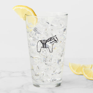 Dala Horse Drawing Glass