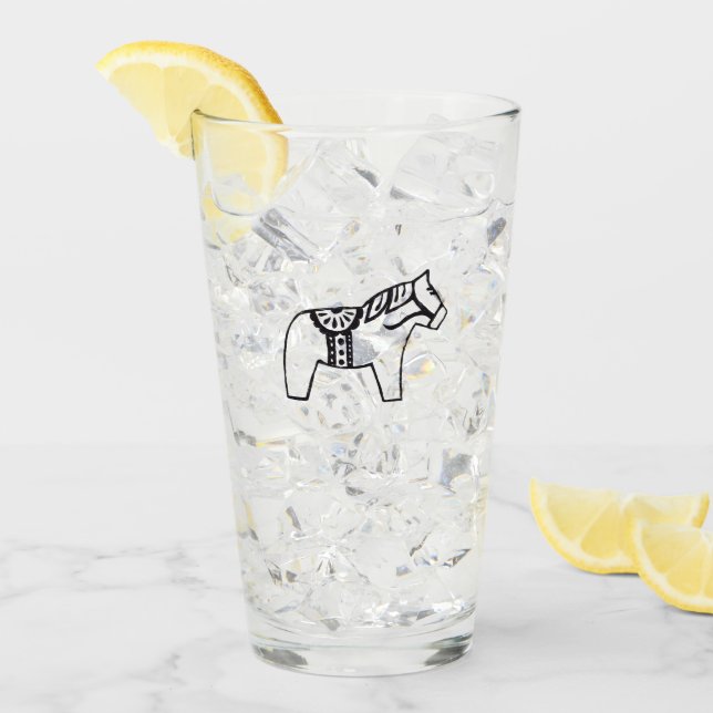 Dala Horse Drawing Glass (Front Ice)