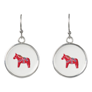 dala horse earrings
