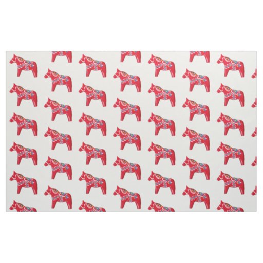 Dala Horse Fabric by Julia Morrill