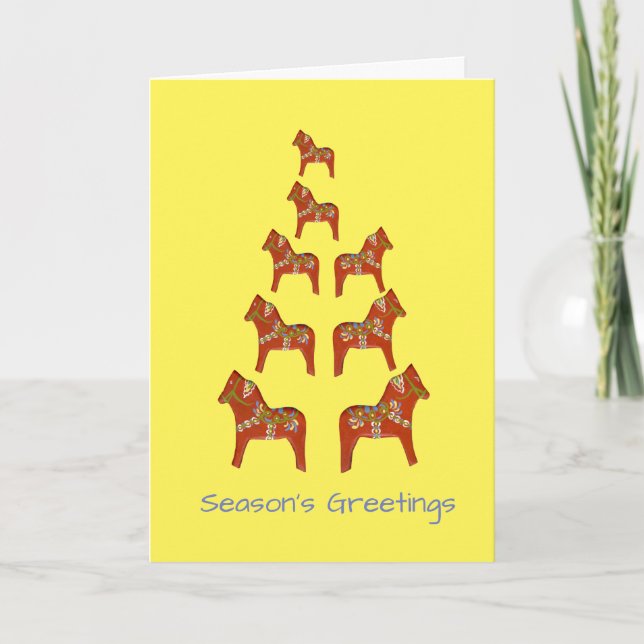 Dala Horse Holiday Card (Front)