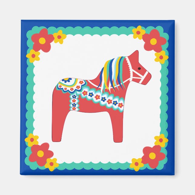 Dala Horse Magnet (Front)