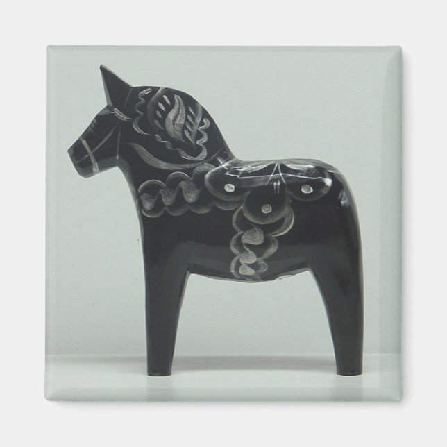 DALA HORSE magnet (black) (Front)