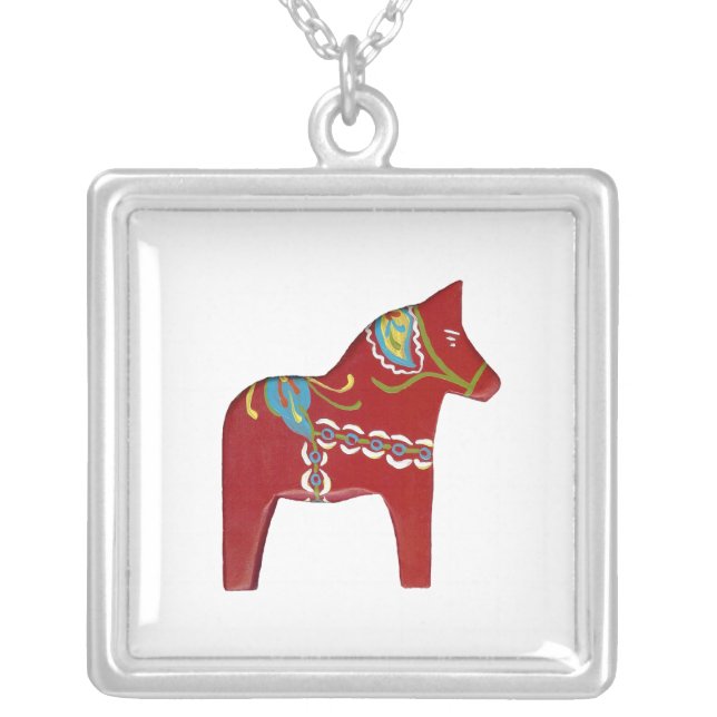 Dala Horse Necklace (Front)