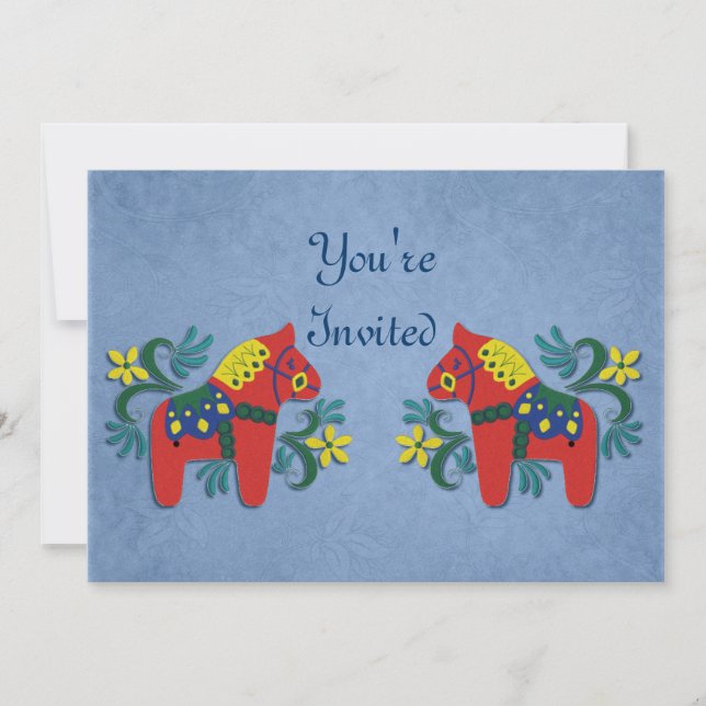 Dala Horse Party Invitation (Front)
