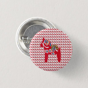 Dala Horse Pinback Button