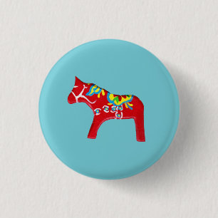 Dala Horse Pinback Button