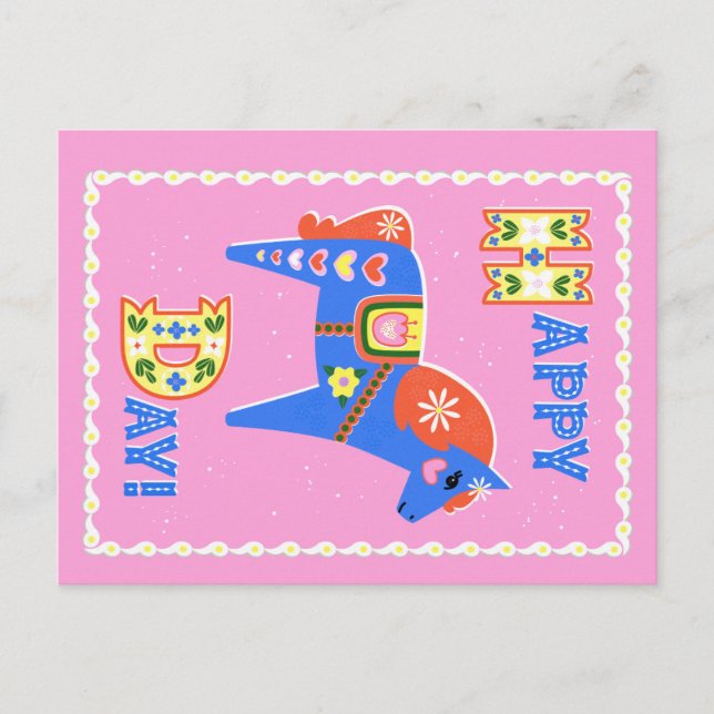 Dala horse postcard (Front)