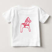 Dala Horse Ruffle Dress Baby T-Shirt (Back)