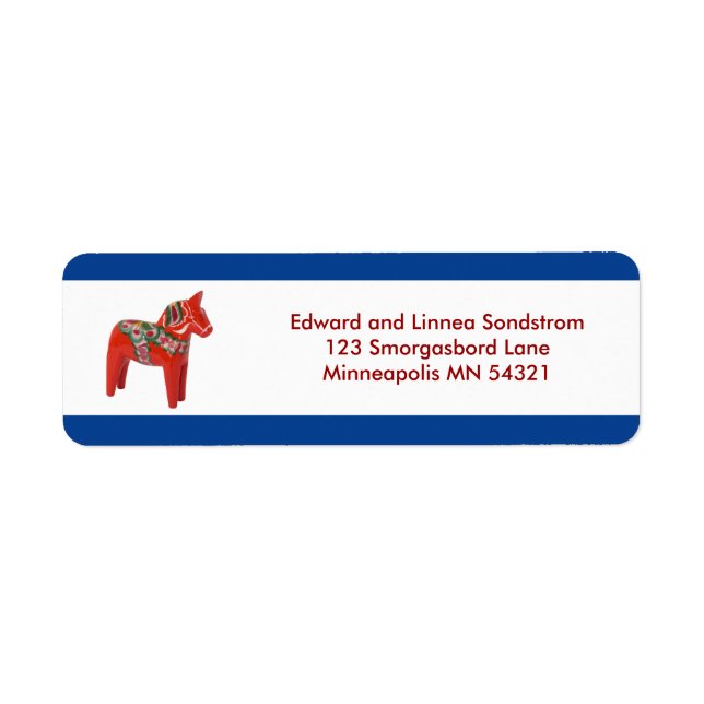 Dala Horse Scandinavia Label (Front)
