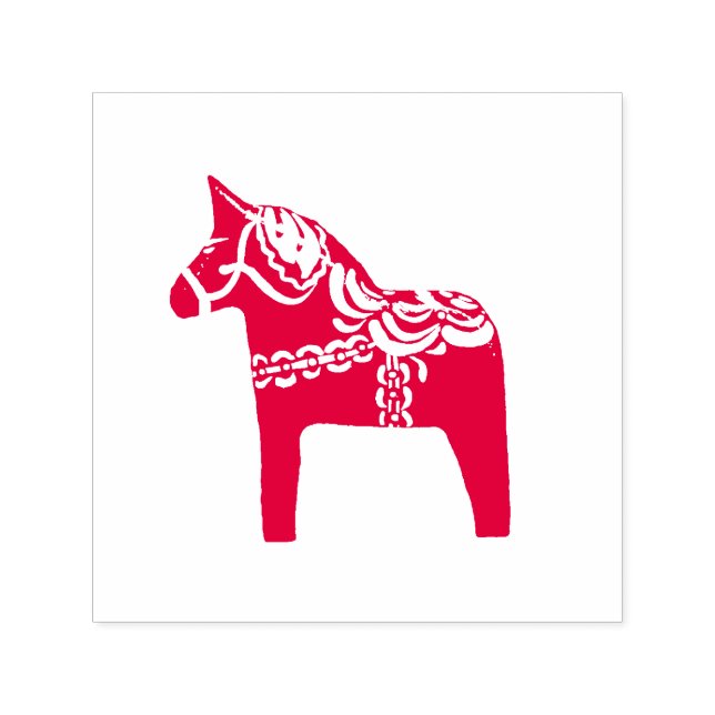 Dala Horse Self Inking Rubber Stamp (Design)