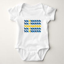 Dala Horse Sweden Flag Baby Bodysuit