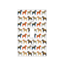 Dala Horse Swedish Folk Art Pattern Light Switch Cover
