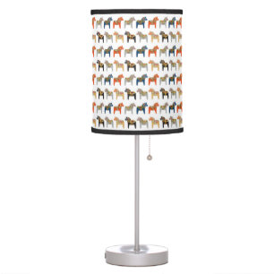 Dala Horse Swedish Folk Art Pattern Table Lamp