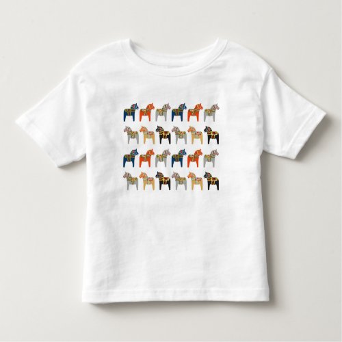 Dala Horse Swedish Folk Art Pattern Toddler T_shirt