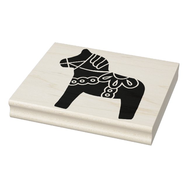 Dala Horse Swedish Folk Art Rubber Stamp (Stamp)