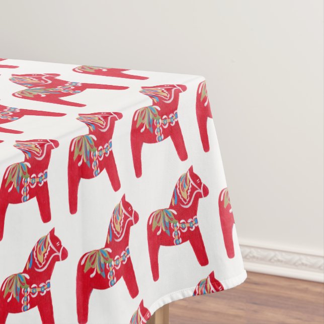 Dala Horse Tablecloth (In Situ)