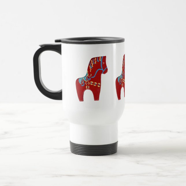 Dala Horse Travel Mug (Left)