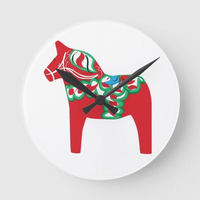 Dala Horse Wall Clock (Front)