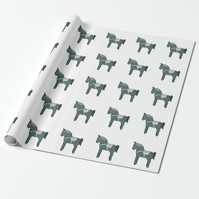Dala horse wrapping paper (Unrolled)
