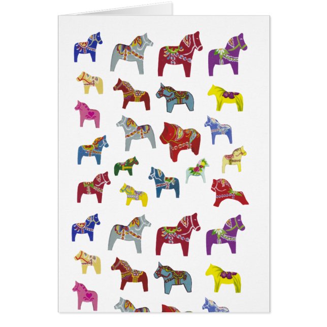 Dala Horses blank inside Cards (Front)