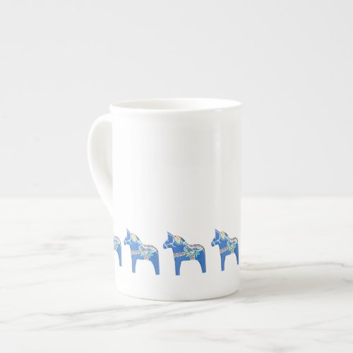 Dala Horses Bone China Mug