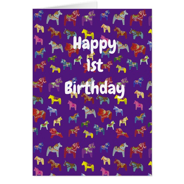 dala horses cards (Front)