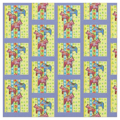 Dala Horses Fabric