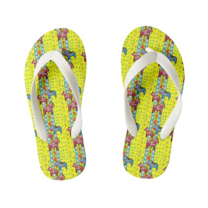 Dala Horses Kid&#39;s Flip Flops