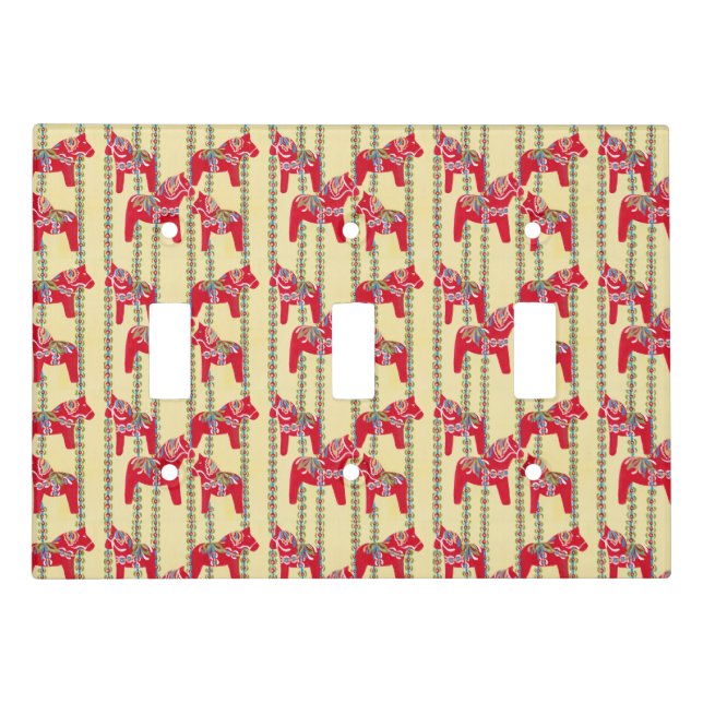 Dala Horses Light Switch Cover (Front)
