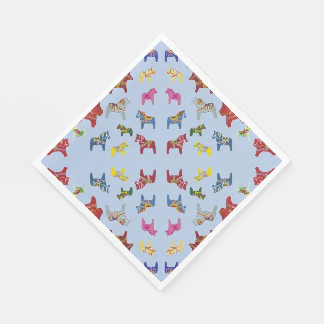 dala horses napkins (Corner)